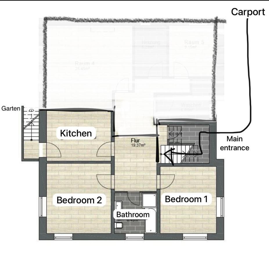 Entspannte Souterrain Wohnung Munster Exterior photo